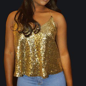 Gold Sequin Top